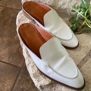 Everlane white genuine leather mules